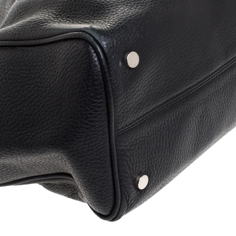 Burberry Tote con fibbia in pelle nera 5