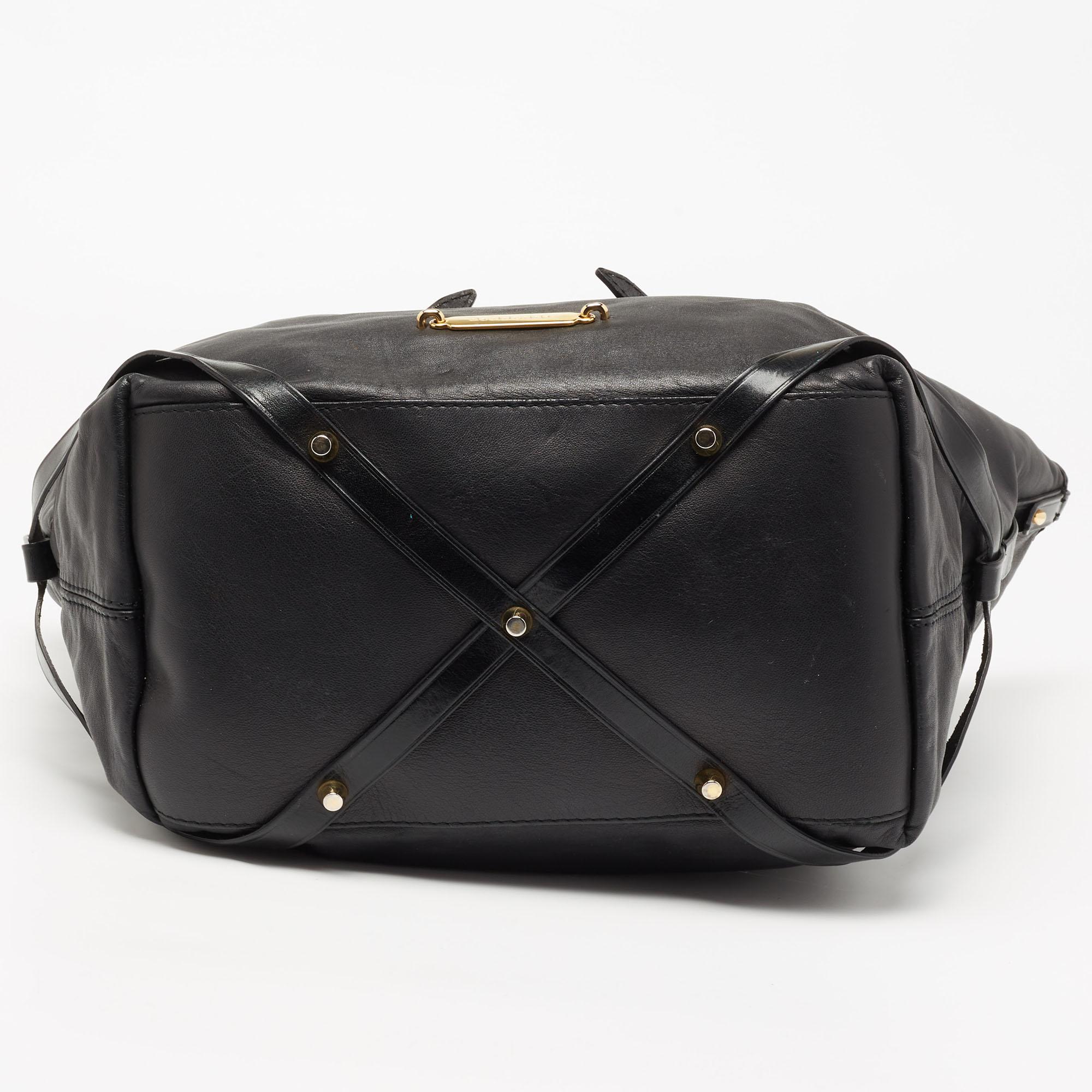 Burberry Black Leather Canterbury Tote 1