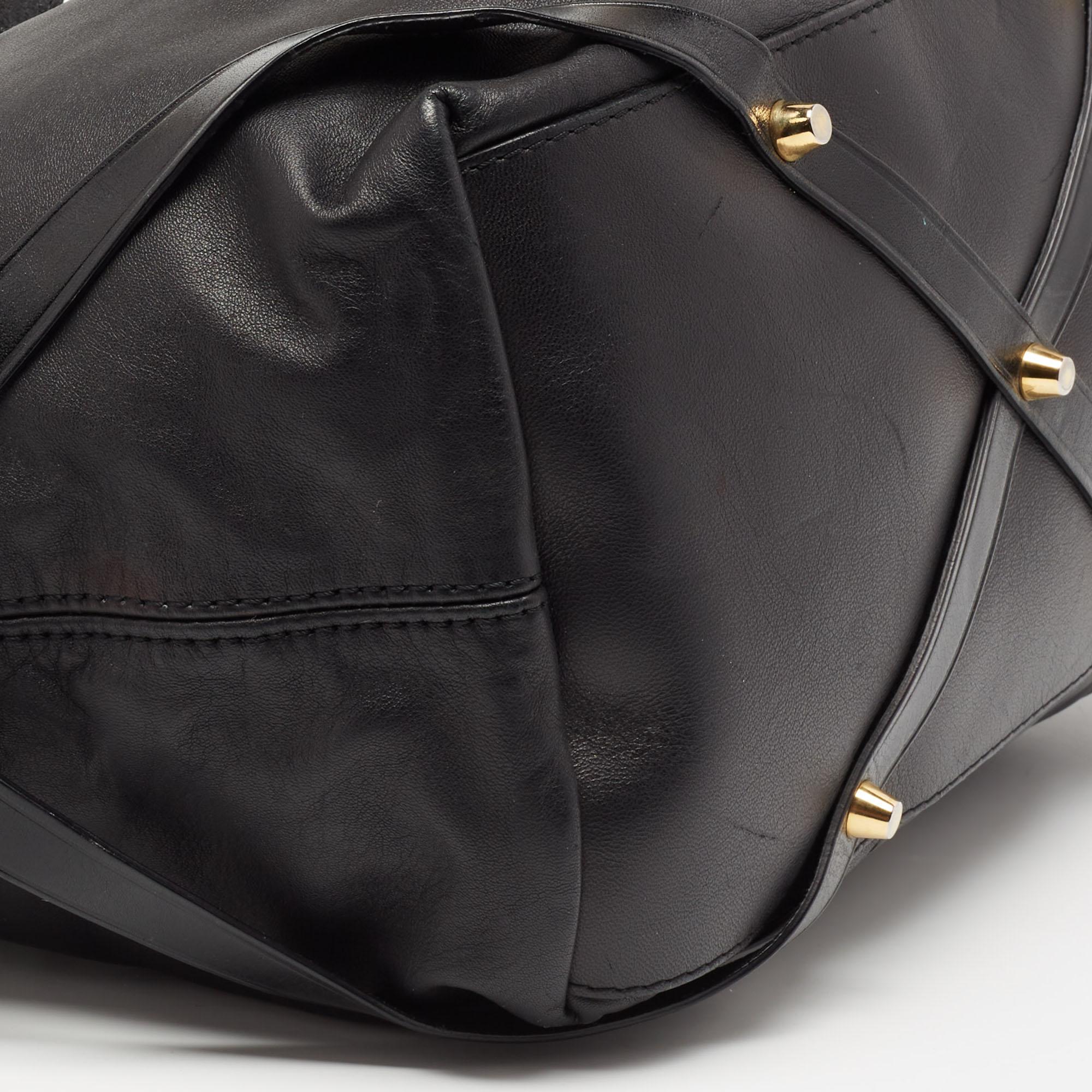 Burberry Black Leather Canterbury Tote 5