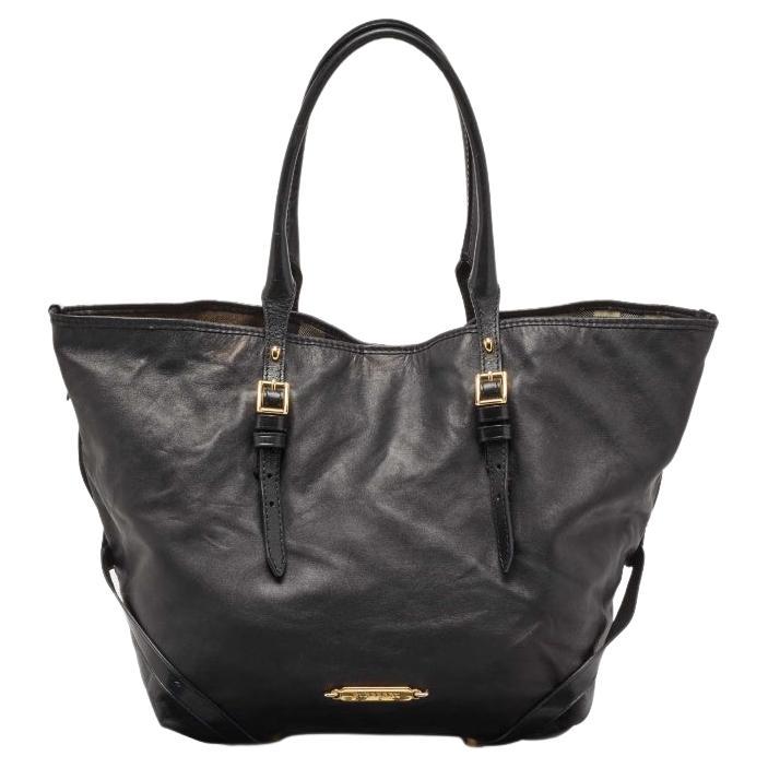 Burberry Black Leather Canterbury Tote