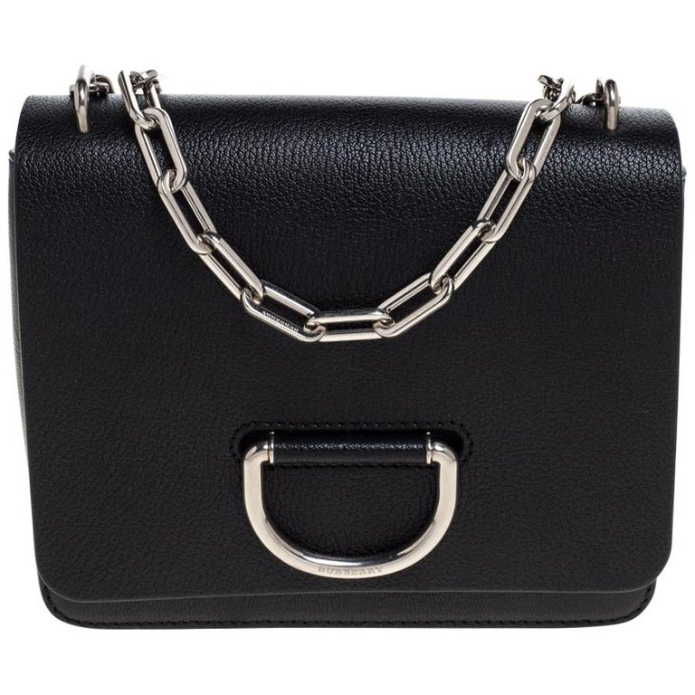 Burberry Black Leather DRing Shoulder Bag at 1stDibs