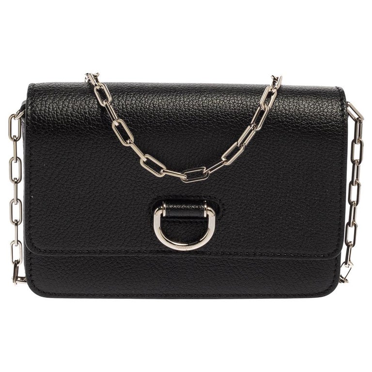 Burberry Black Leather DRing Shoulder Bag at 1stDibs