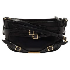 Burberry Black Leather Dutton Crossbody Bag