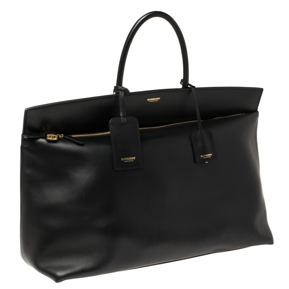 burberry sanford leather tote