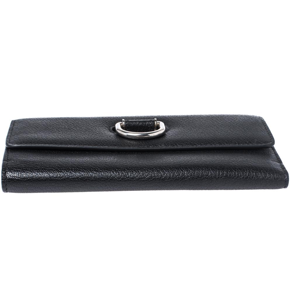 Burberry Black Leather Highbury Continental Wallet In New Condition In Dubai, Al Qouz 2