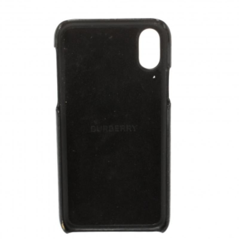 Étui en cuir noir pour Iphone X/XS de Burberry Pour femmes en vente