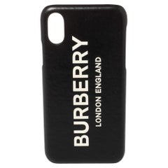 Étui en cuir noir pour Iphone X/XS de Burberry