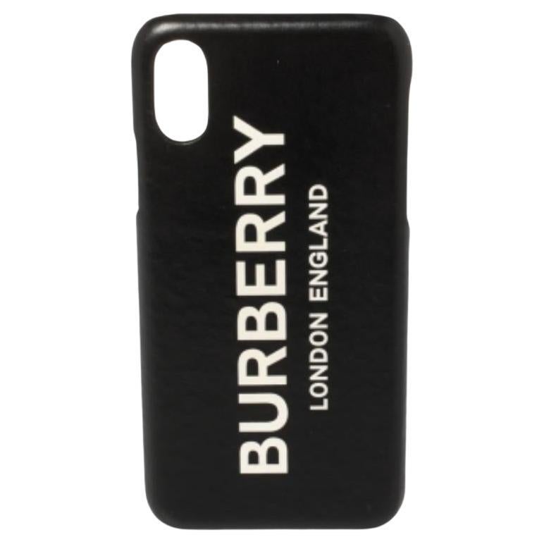 Étui en cuir noir pour Iphone X/XS de Burberry en vente