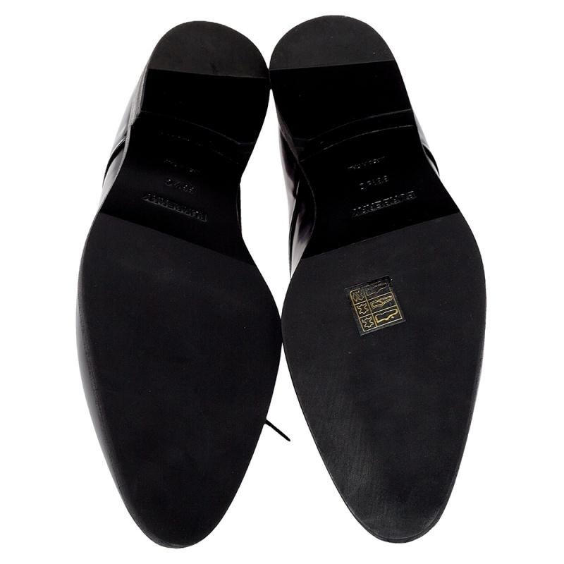 Burberry Black Leather Lace Up Derby Size 38.5 2