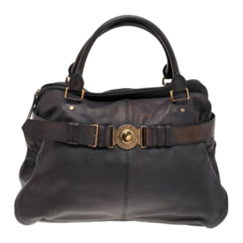 Burberry Black Leather Lambeth Satchel