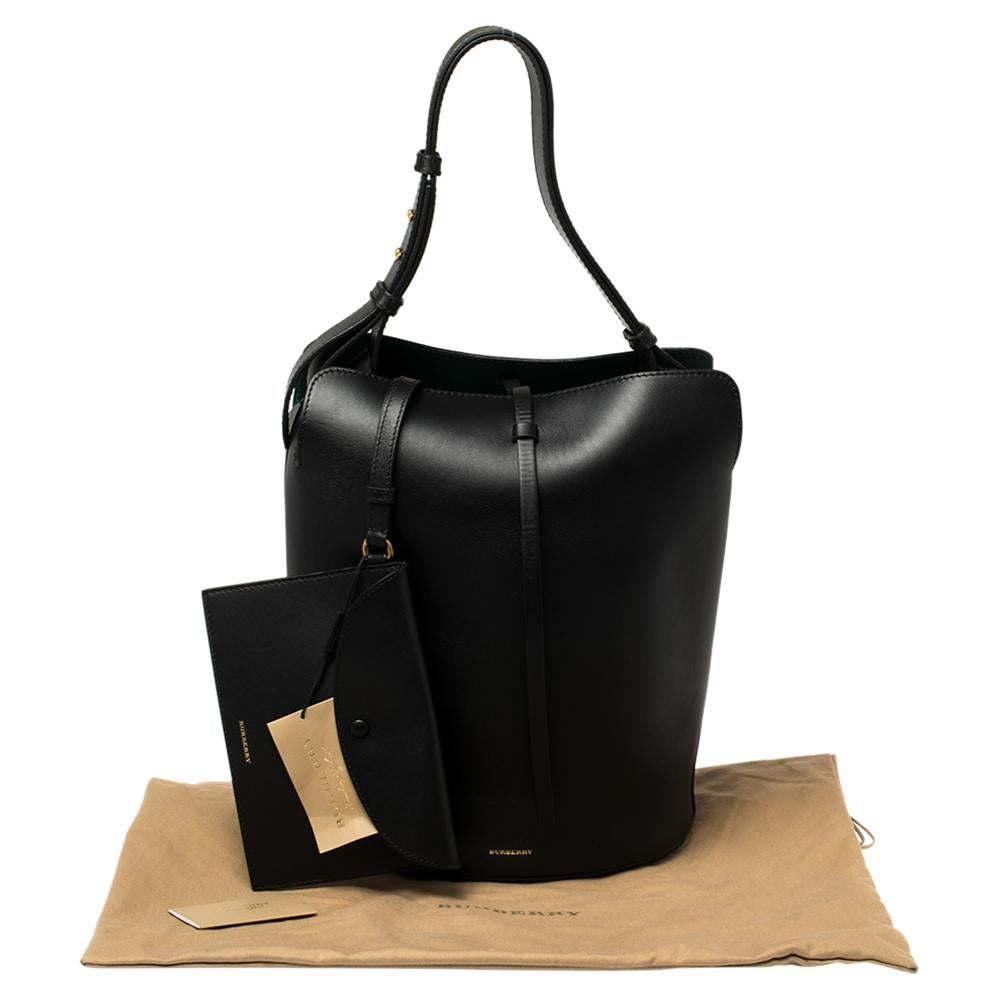 Burberry Black Leather Large Bucket Bag 5