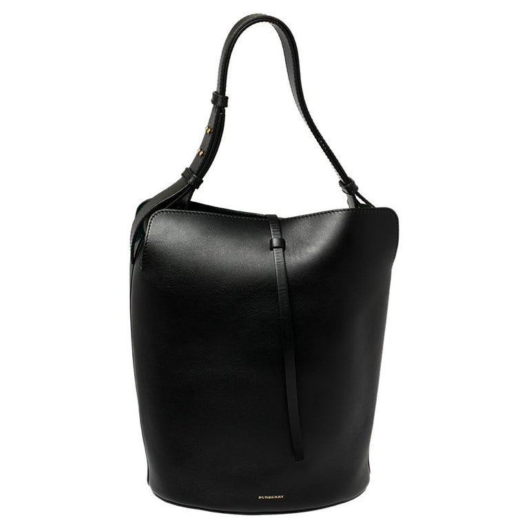 Burberry Black Leather Large Bucket Bag at 1stDibs