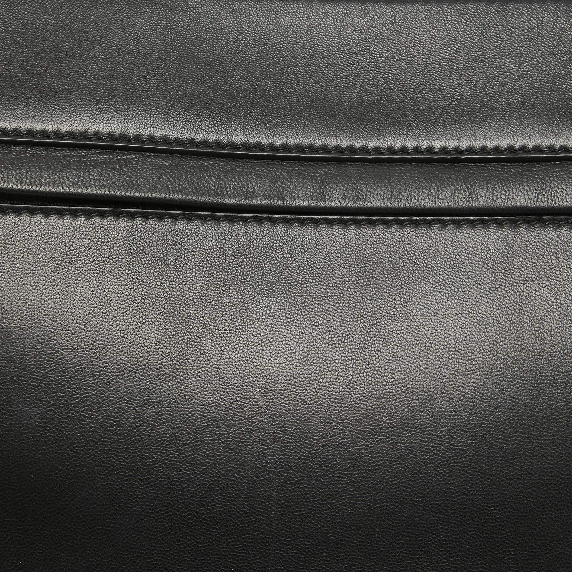 Burberry Black Leather Large Olympia Shoulder Bag For Sale 1