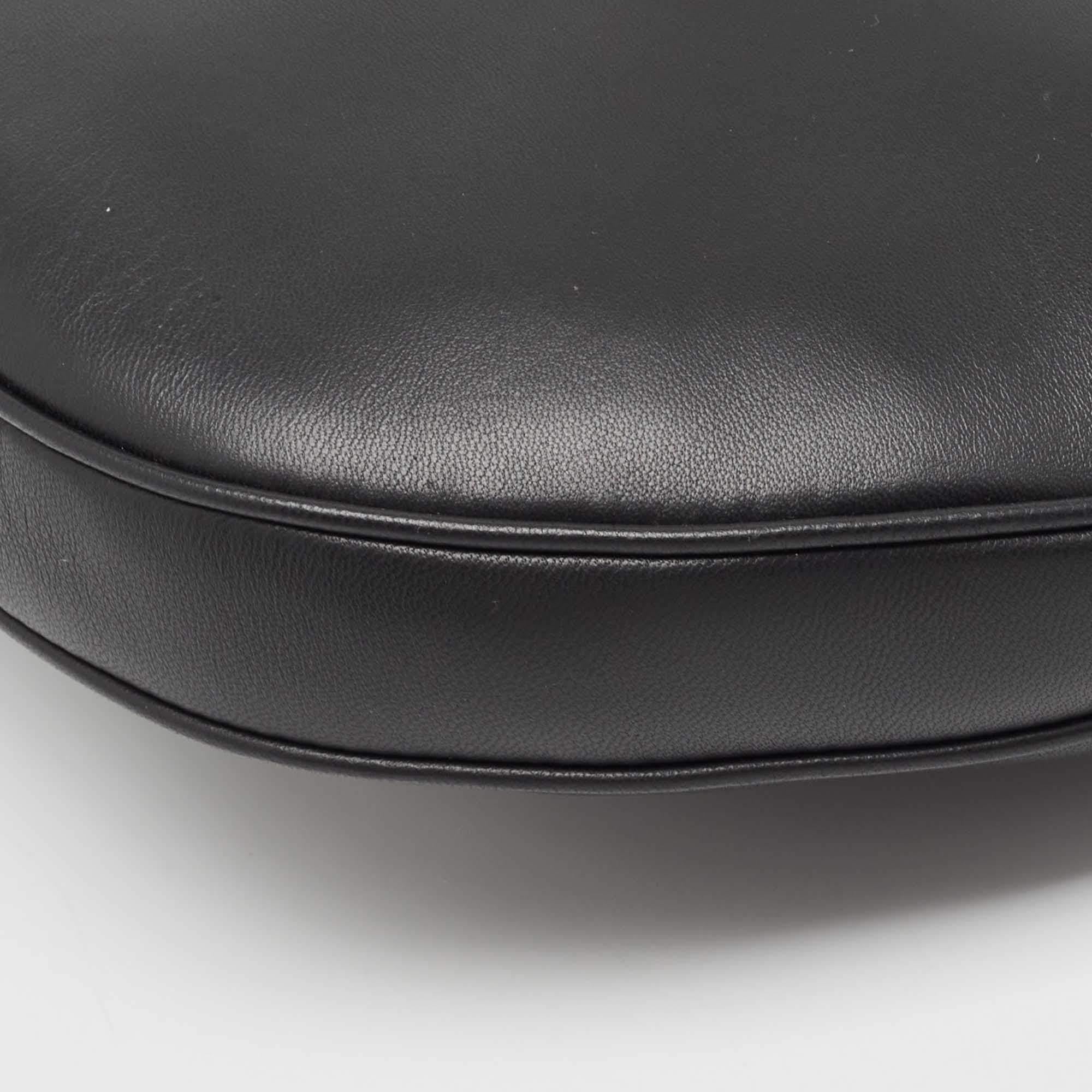 Burberry Black Leather Large Olympia Shoulder Bag For Sale 3