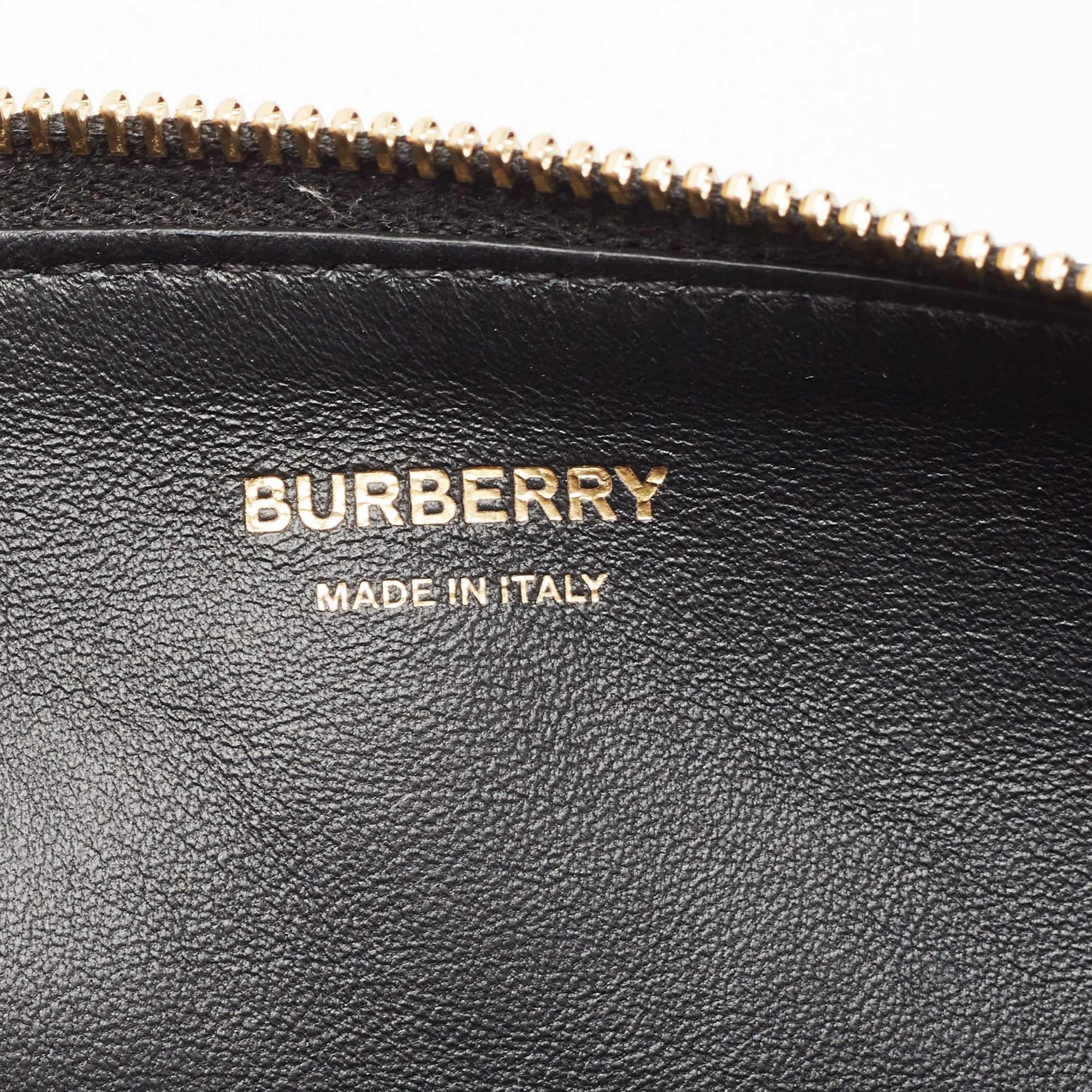 Burberry Black Leather Large Olympia Shoulder Bag For Sale 5
