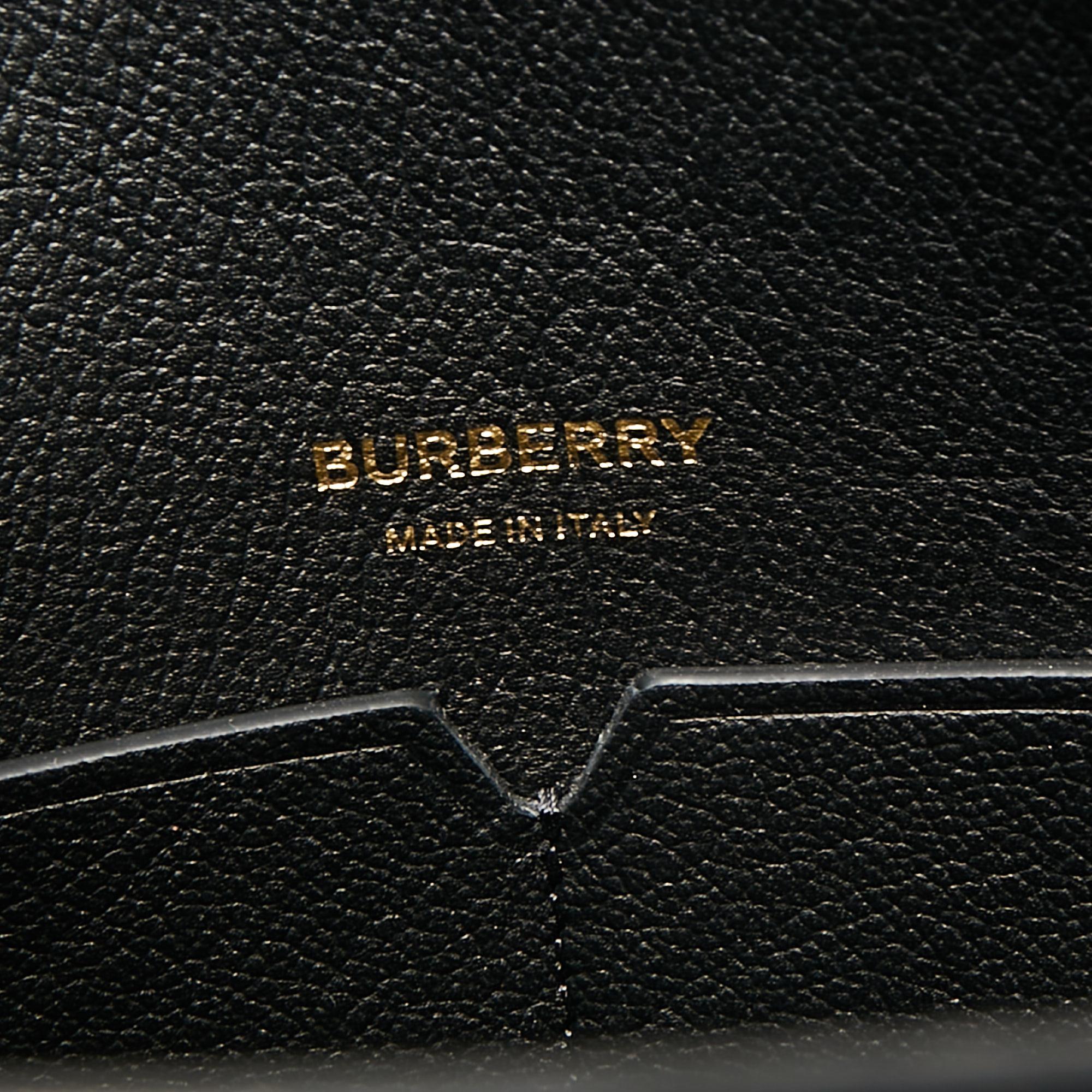 Burberry Black Leather Large Society Tote 6