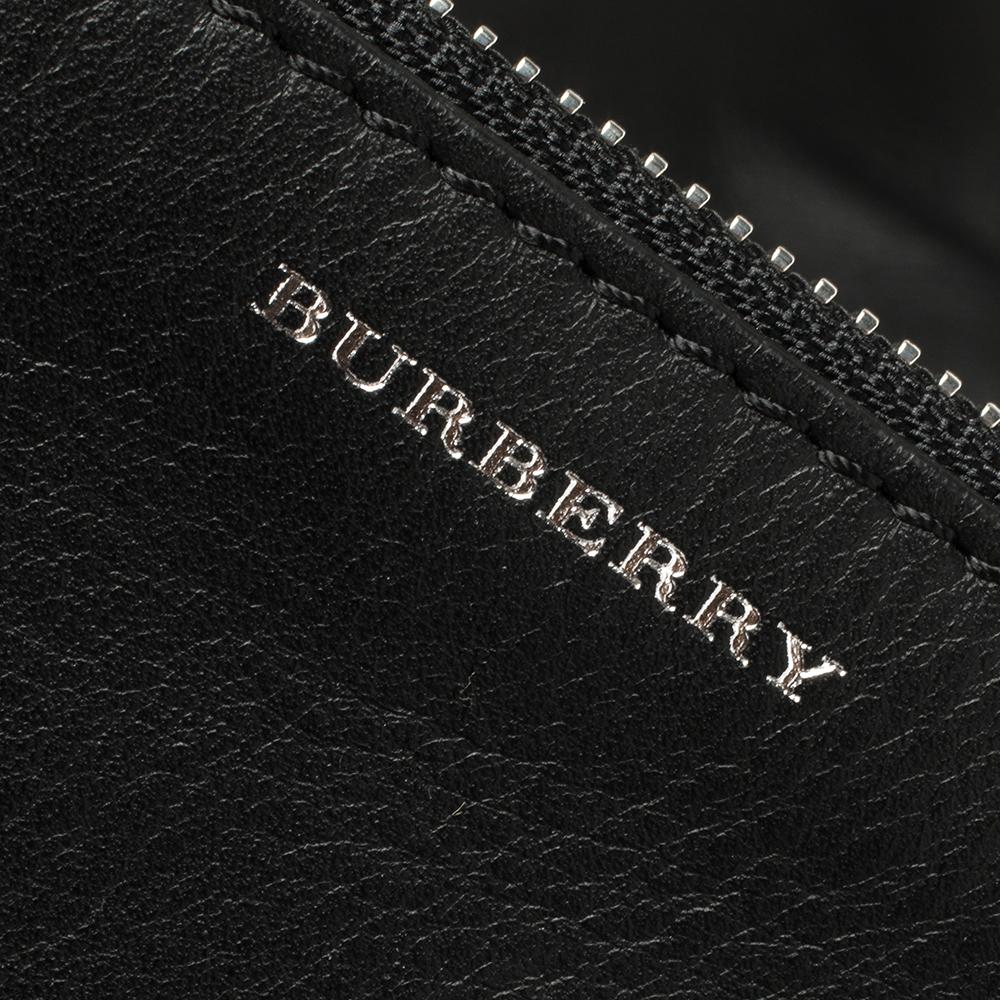 Burberry Black Leather Large Soft Belt Tote 6