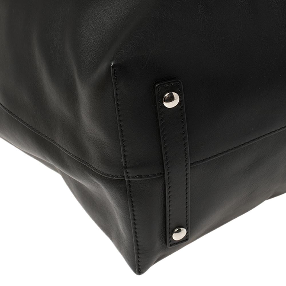 Burberry Black Leather Large Soft Belt Tote 1