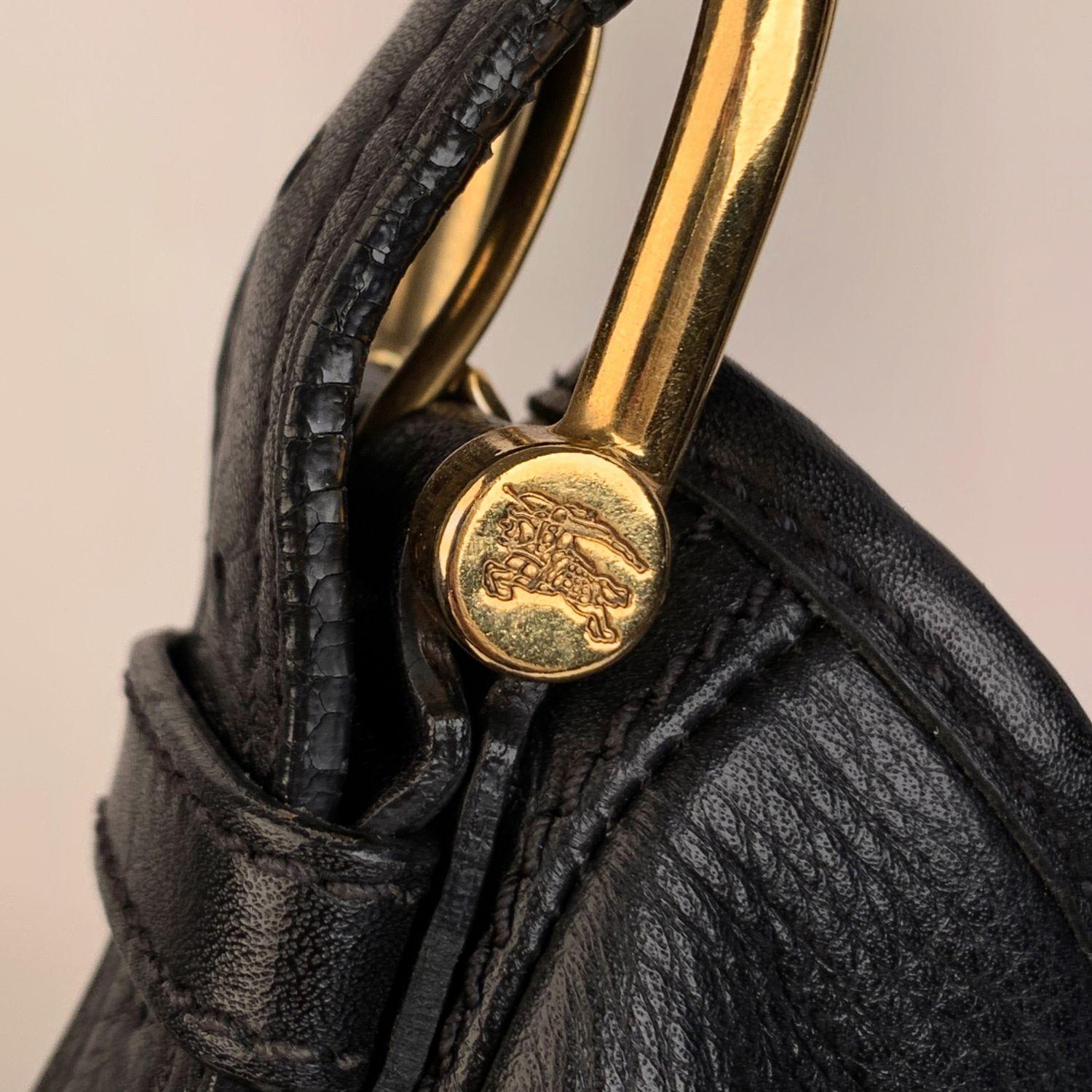 Burberry Black Leather Malika Hobo Bag Tote Shoulder Bag In Excellent Condition In Rome, Rome