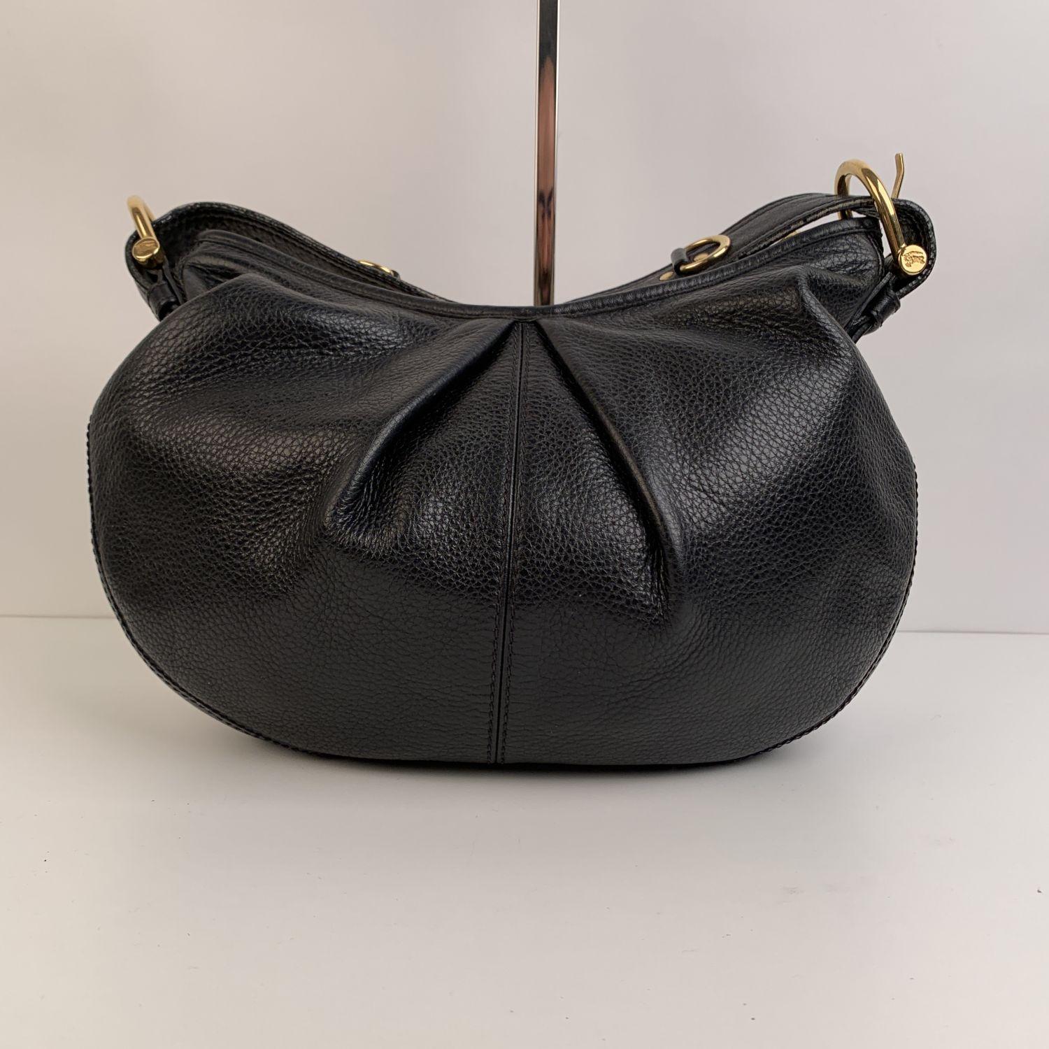 Women's Burberry Black Leather Malika Hobo Bag Tote Shoulder Bag