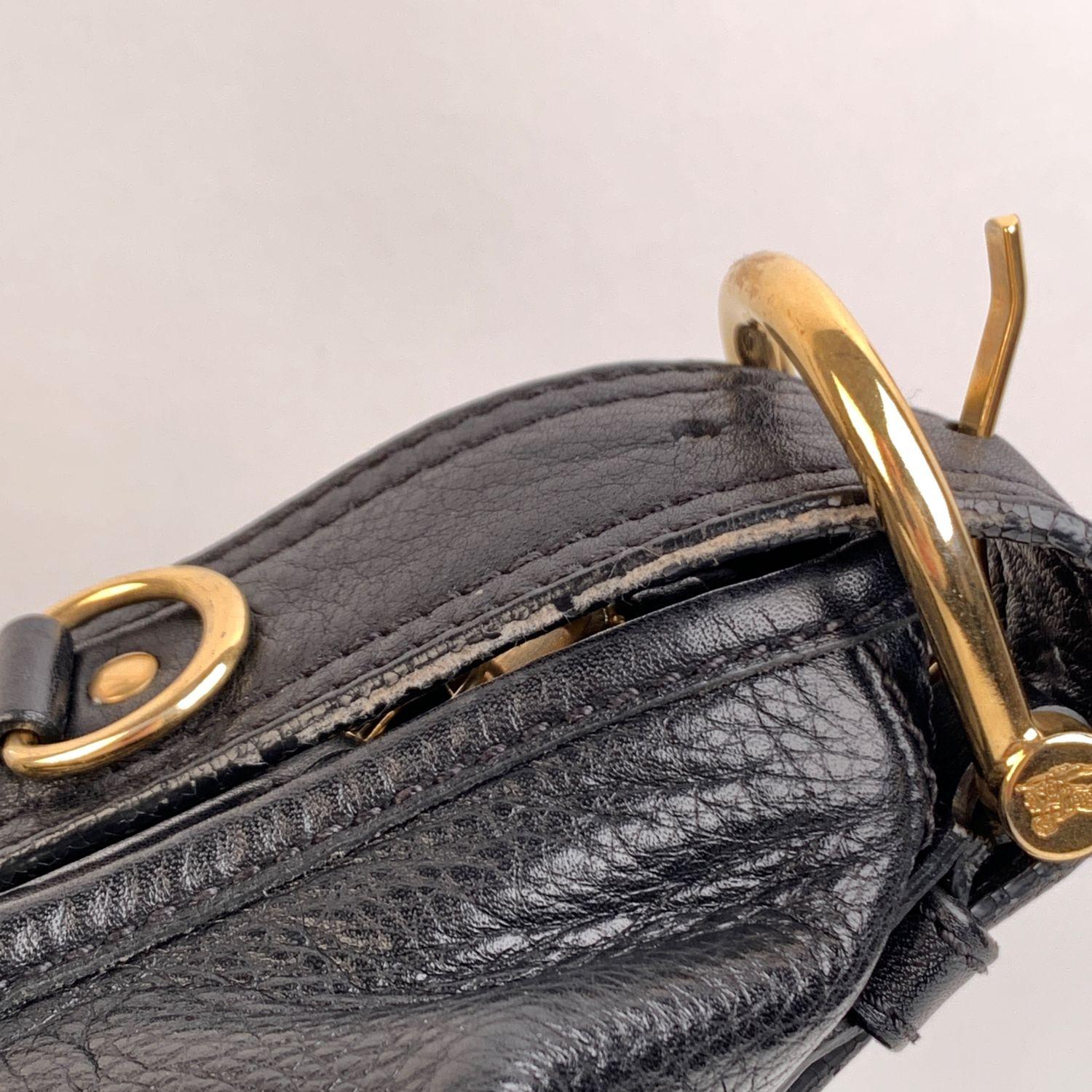 Burberry Black Leather Malika Hobo Bag Tote Shoulder Bag 1