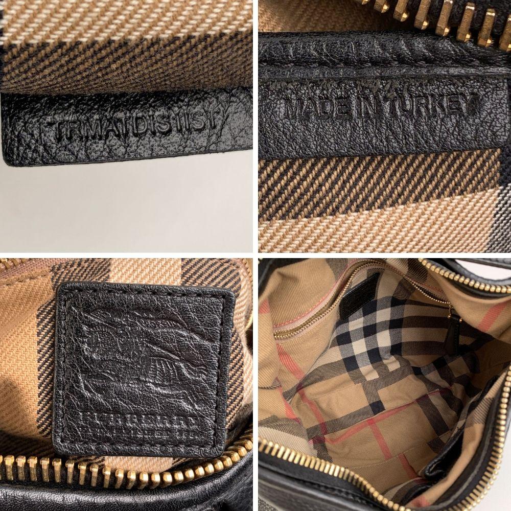 Burberry Black Leather Malika Hobo Bag Tote Shoulder Bag 3