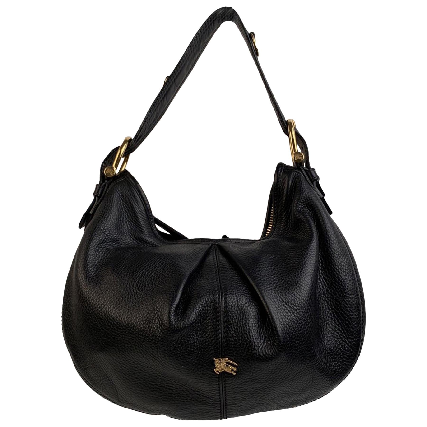 Burberry Black Leather Malika Hobo Bag Tote Shoulder Bag For Sale at  1stDibs | burberry hobo bag, burberry hobo handbags