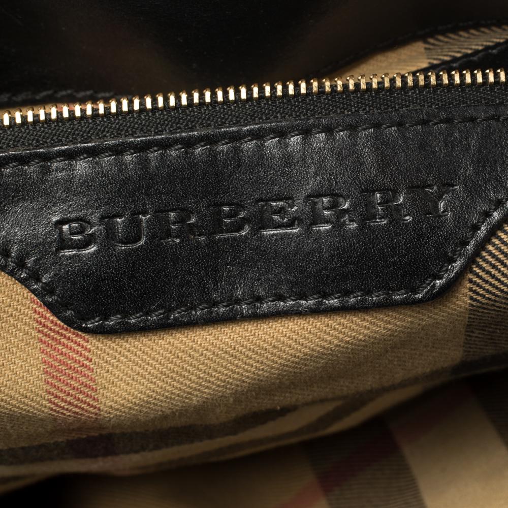 Burberry Black Leather Medium Bridle Lynher Tote 1
