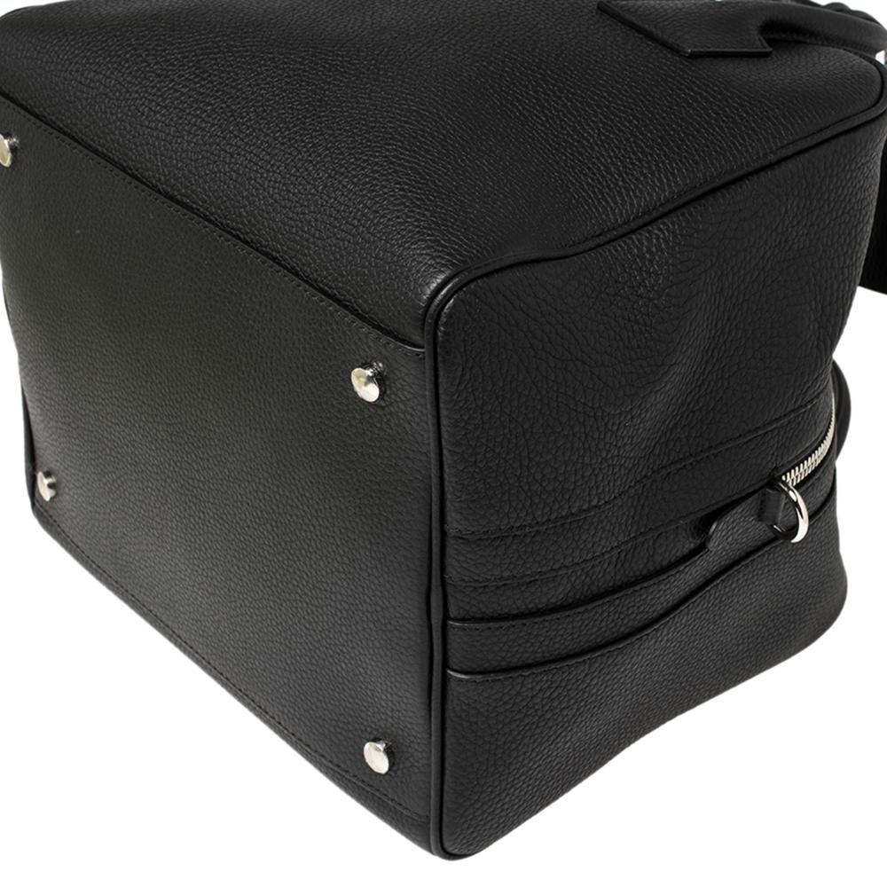 Burberry Black Leather Medium Cube Duffle Bag 3
