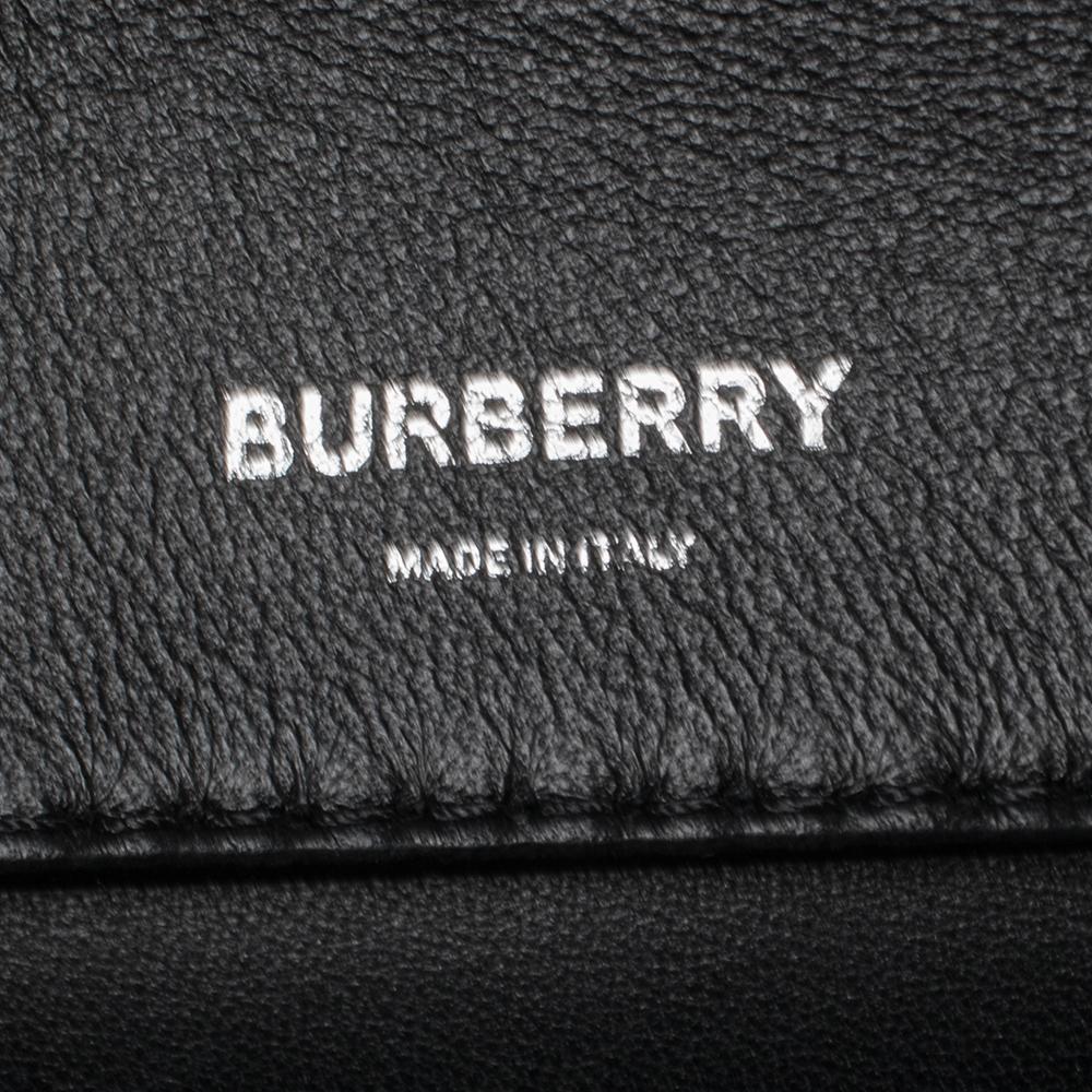 Burberry Black Leather Medium Cube Duffle Bag 1