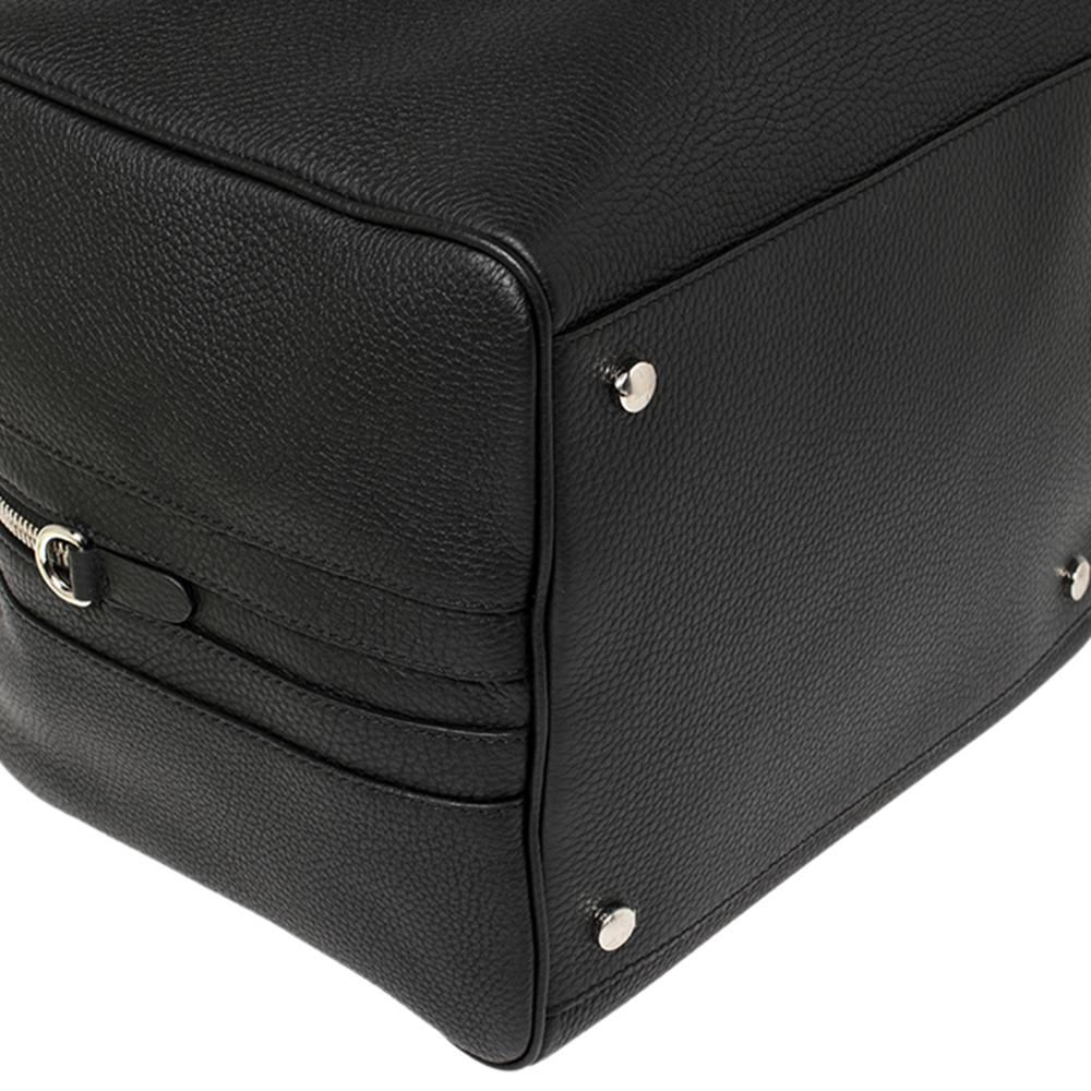 Burberry Black Leather Medium Cube Duffle Bag 2