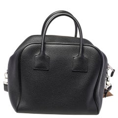 Burberry Borsa media a forma di cubo in pelle nera