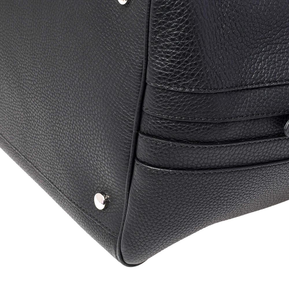 Burberry Black Leather Medium Cube Satchel 1