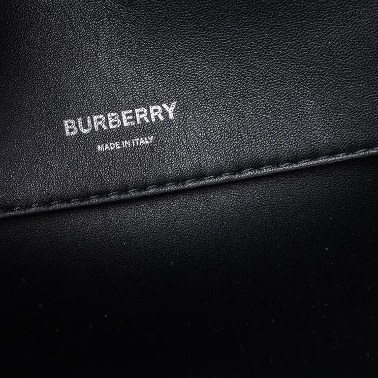 Burberry Black Leather Medium Cube Satchel For Sale at 1stDibs