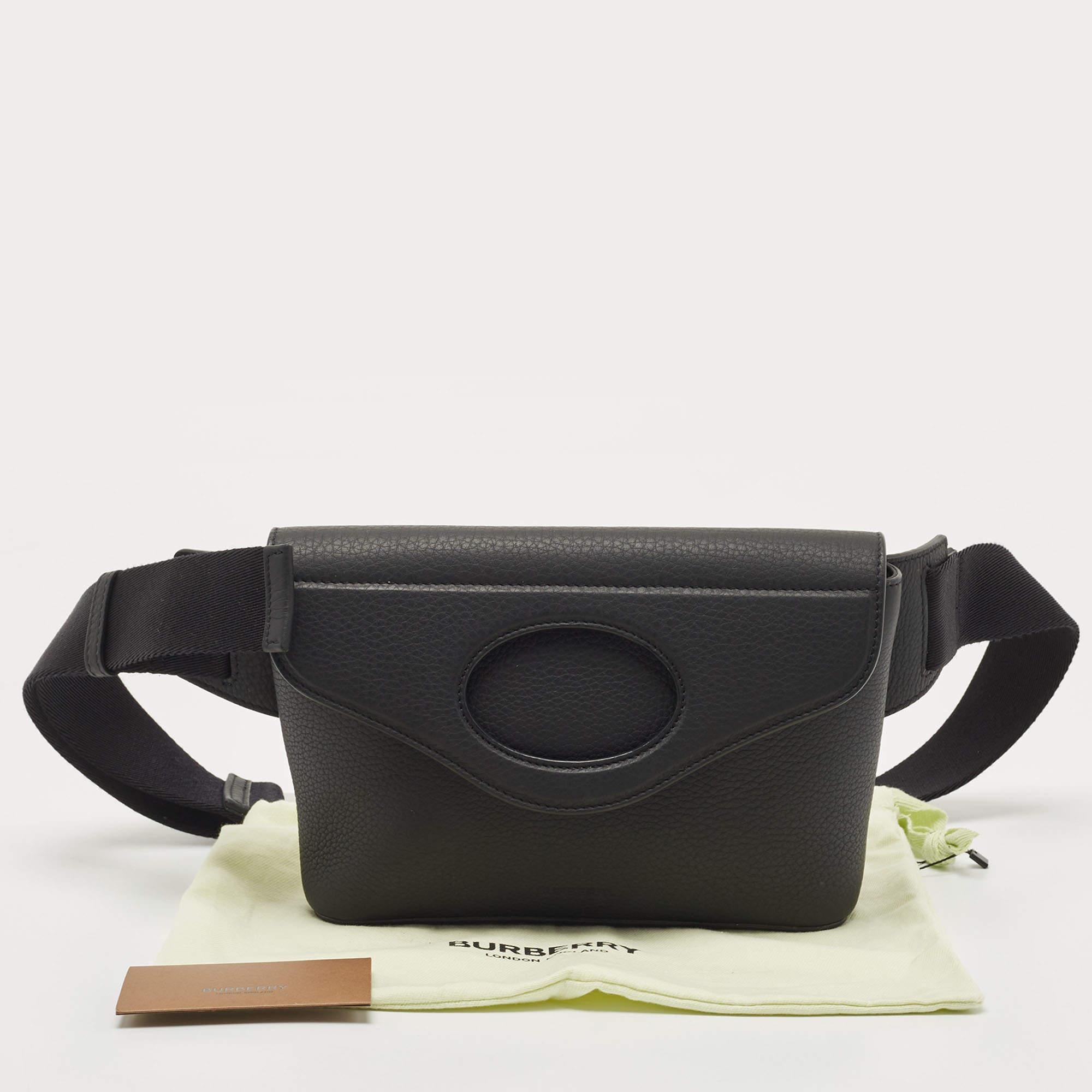 Burberry Black Leather Medium Pocket Belt Bag 7