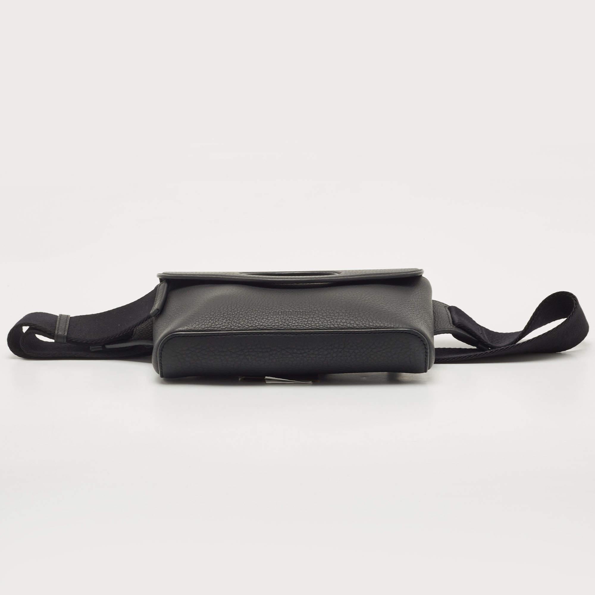 Burberry Black Leather Medium Pocket Belt Bag 1