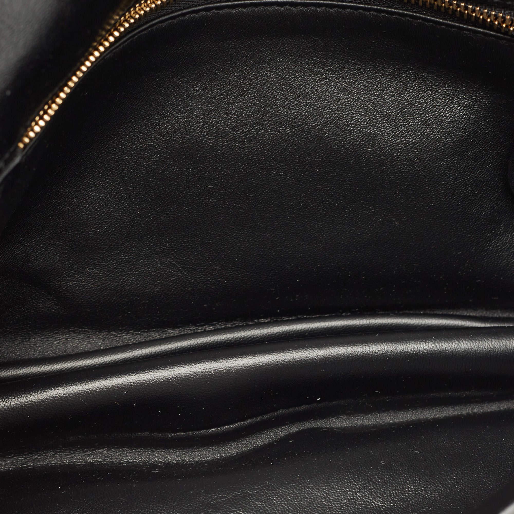 Burberry Black Leather Medium Soft Olympia Shoulder Bag For Sale 6