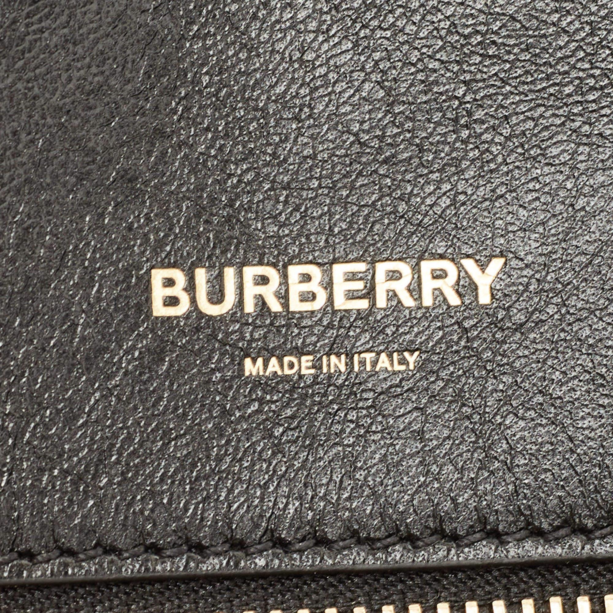 Burberry Schwarze Medium Soft Olympia Umhängetasche aus Leder im Angebot 5