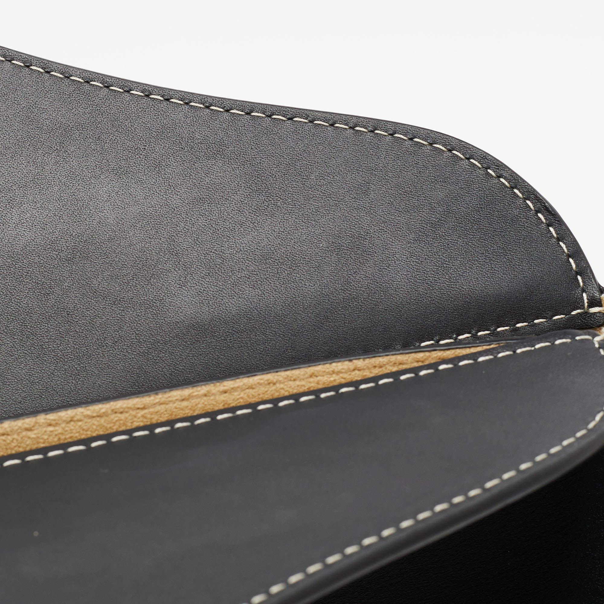 Burberry Black Leather Medium Soft Pocket Tote 4