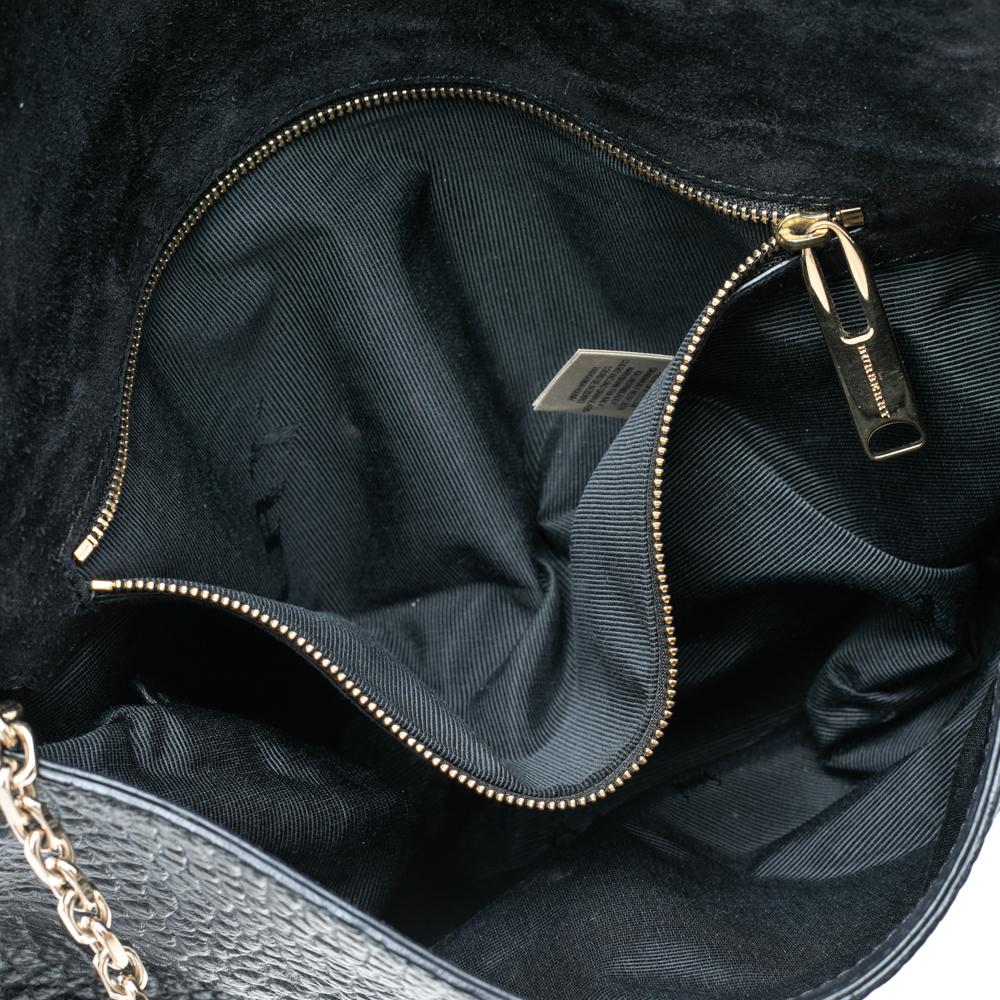 Burberry Black Leather Mildenhall Shoulder Bag 5