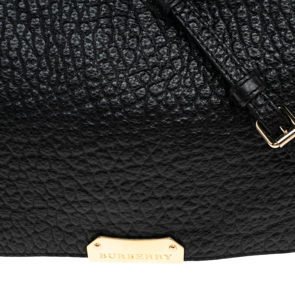 Burberry Black Leather Mildenhall Shoulder Bag 1