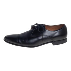 Burberry Black Leather Millstead Lace Up Oxfords Size 43