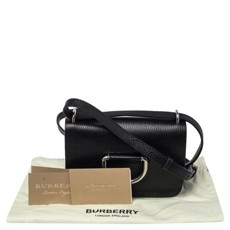 Burberry Black Leather Mini DRing Crossbody Bag at 1stDibs