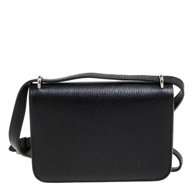 Burberry Black Leather Mini DRing Crossbody Bag at 1stDibs