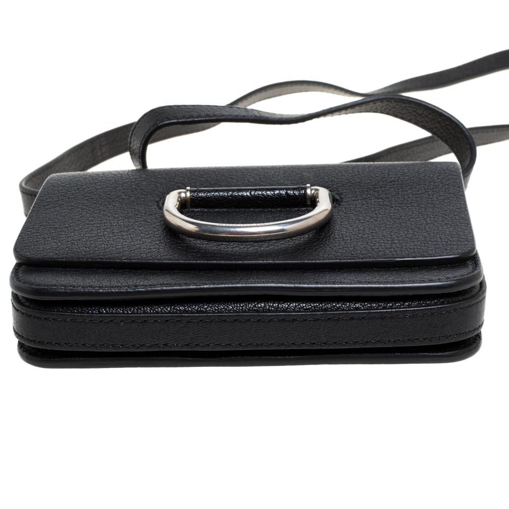 Burberry Black Leather Mini D-Ring Crossbody Bag 1
