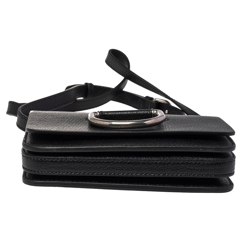 Burberry Black Leather Mini D-Ring Crossbody Bag 2