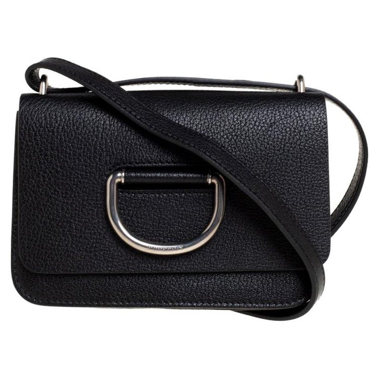 Burberry Black Leather Mini DRing Crossbody Bag at 1stDibs