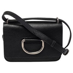 Burberry Black Leather Mini D-Ring Crossbody Bag