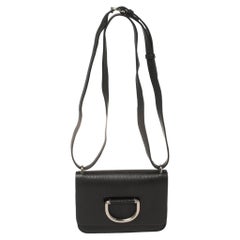 Burberry Black Leather Mini D-Ring Crossbody Bag