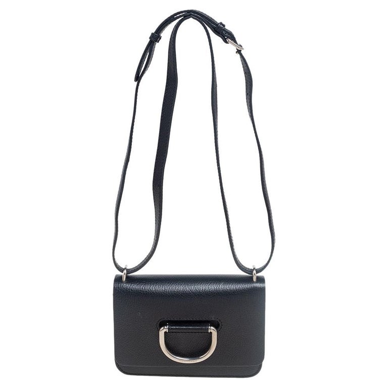 Burberry Black Leather Mini DRing Crossbody Bag at 1stDibs